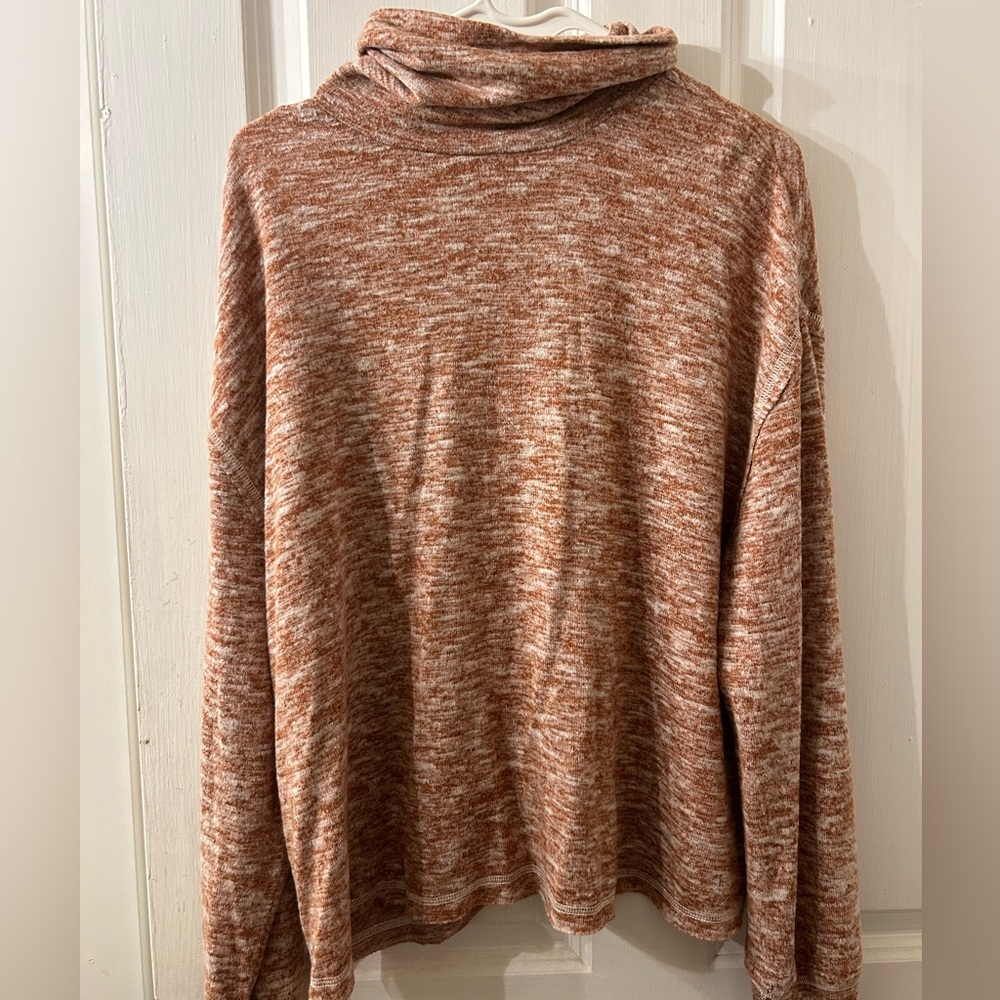 Burnt Orange Cowl Neck Sweater